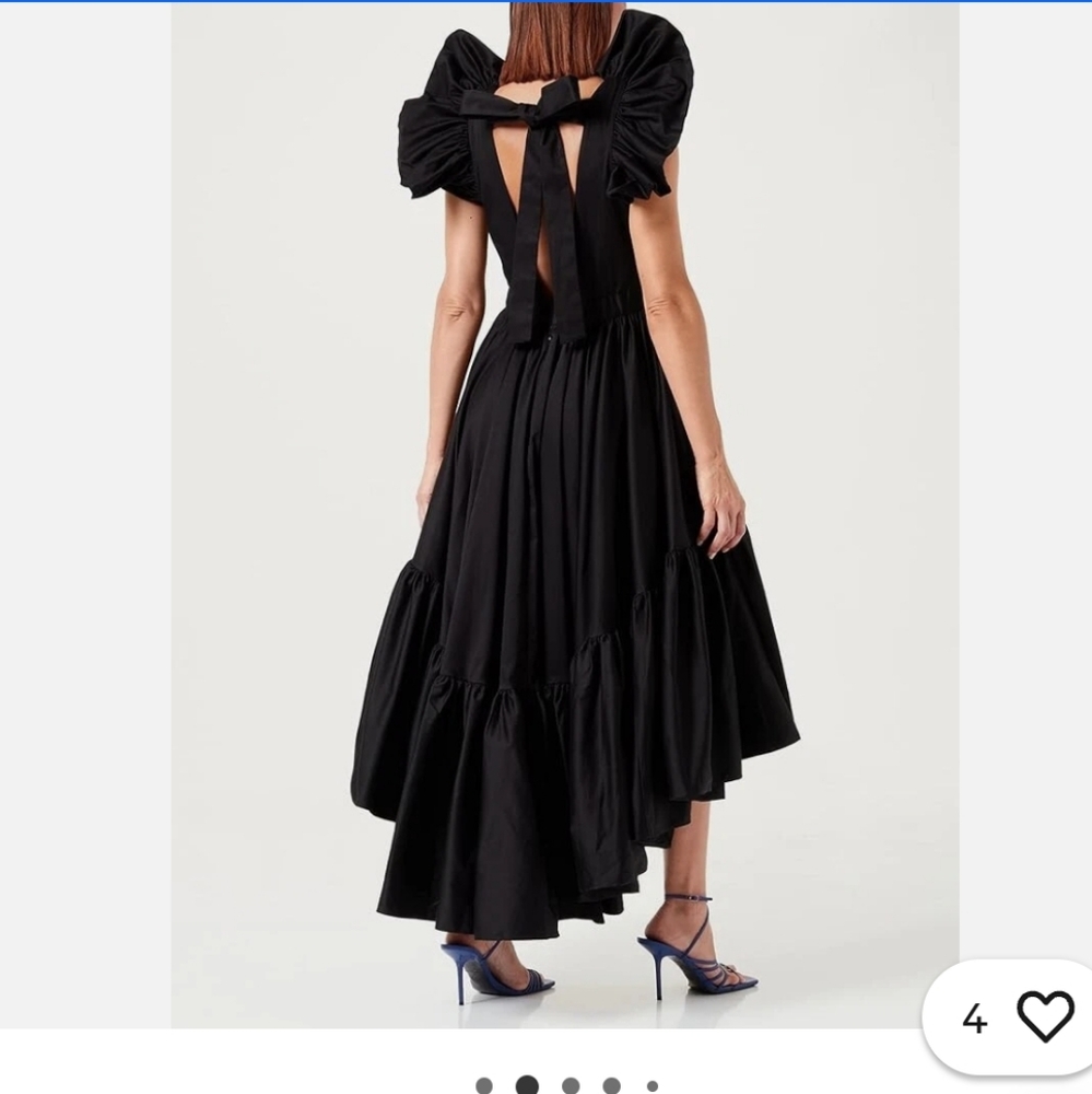 Making The Cut Elegant Black Evening Gown Size Small New Ruffle High Low